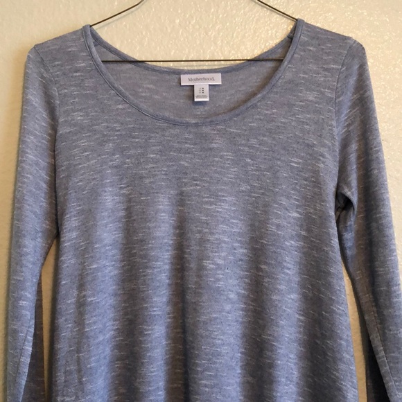 Motherhood Maternity Gray & Plaid Blouse size M - Picture 5 of 7